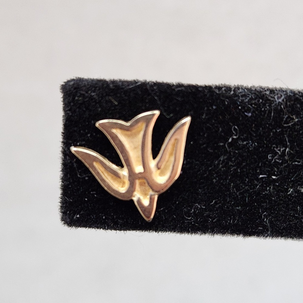 James Avery Retired 14k Gold Dove Detailed Post Backs Are Avery 925  With Box - Picture 10 of 16